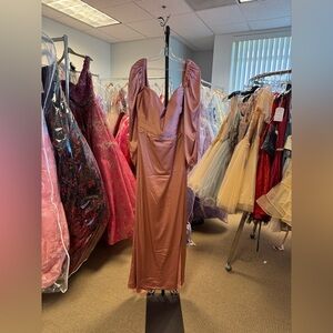 Cinderella Divine Rose Gold Sweetheart Gown with Flutter Sleeves